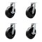 Service Caster 12'' Heavy Duty Phenolic Wheel Swivel Caster Set 2 Swivel Locks 2 Brakes, 4PK CRAN-SCC-KP92S1230-PHR-BSL-2-SLB-2 - alternate 1
